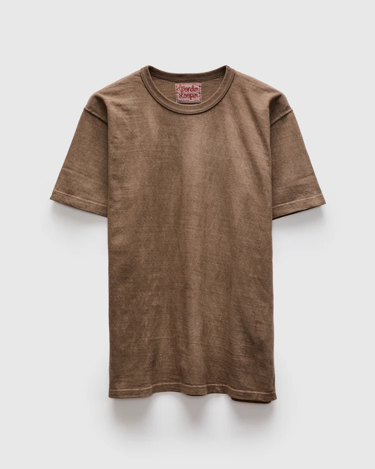 Wonder Looper's Amami Hand Dyed ELS Recycled Cotton T-Shirt in Sharinbai Doro Max