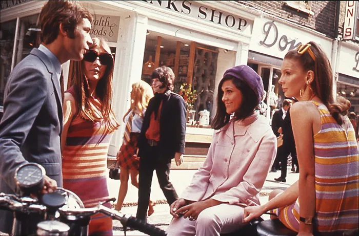 Young adults on Carnaby Street, London, circa 1966