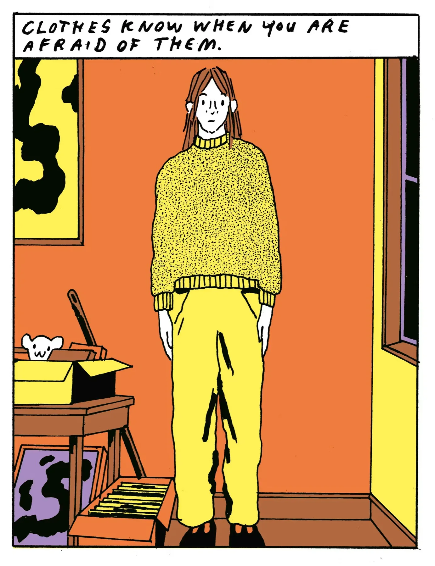 Illustration by Anna Haifisch for Highsnobiety on high-waisted trousers