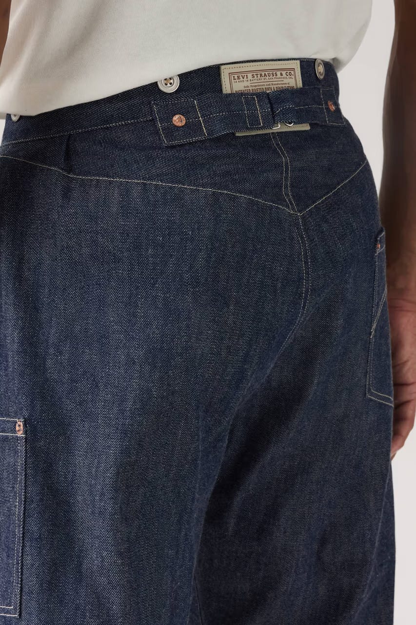 Levi's 1870 Nevada Jeans, a reproduction of an original pair of waist overalls